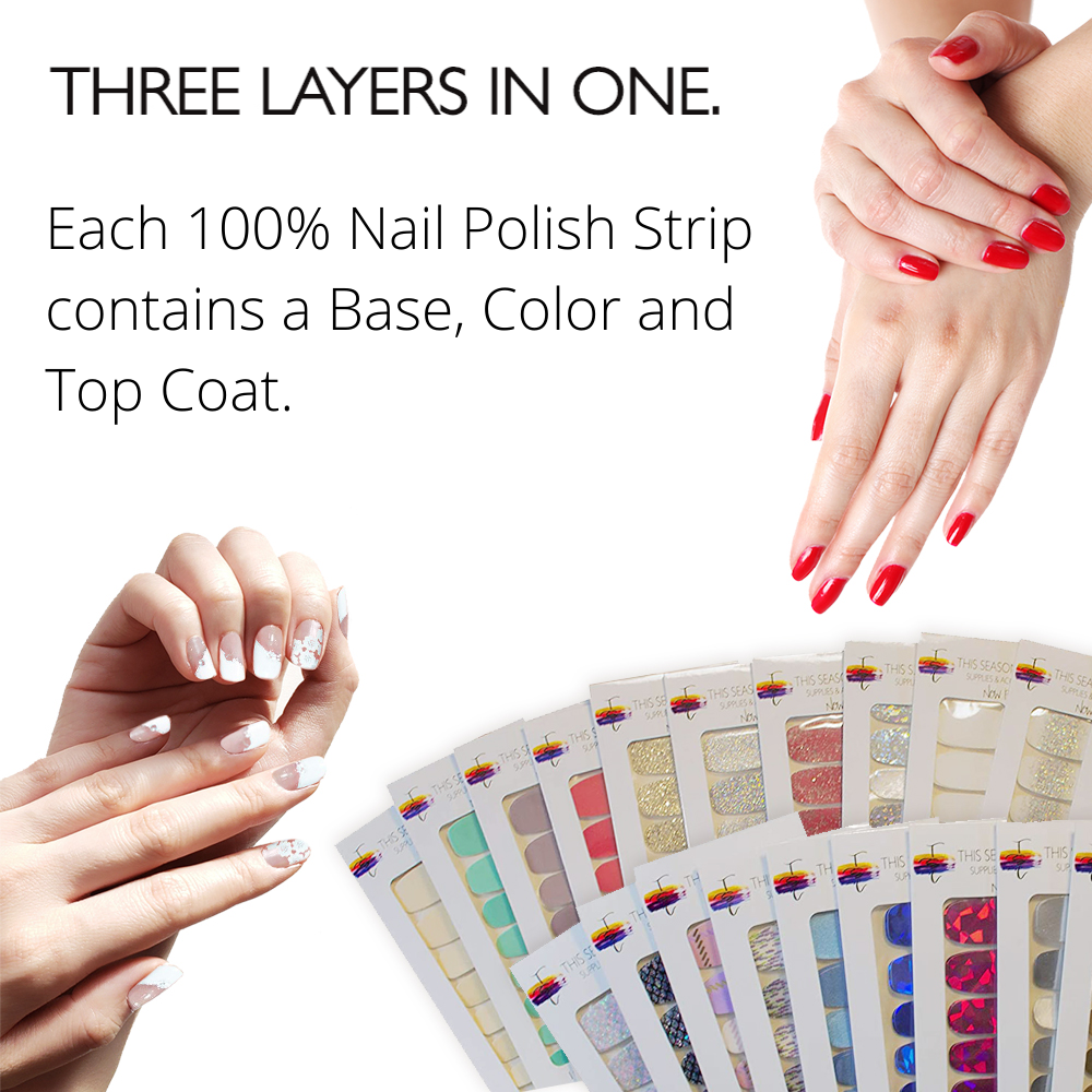 its easy to apply nail polish strips for a quick manicure